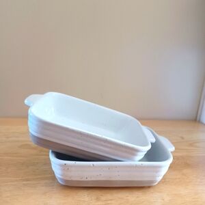 2- ARTHAUSEN Stoneware Oven Casserole Pans, Modern Country